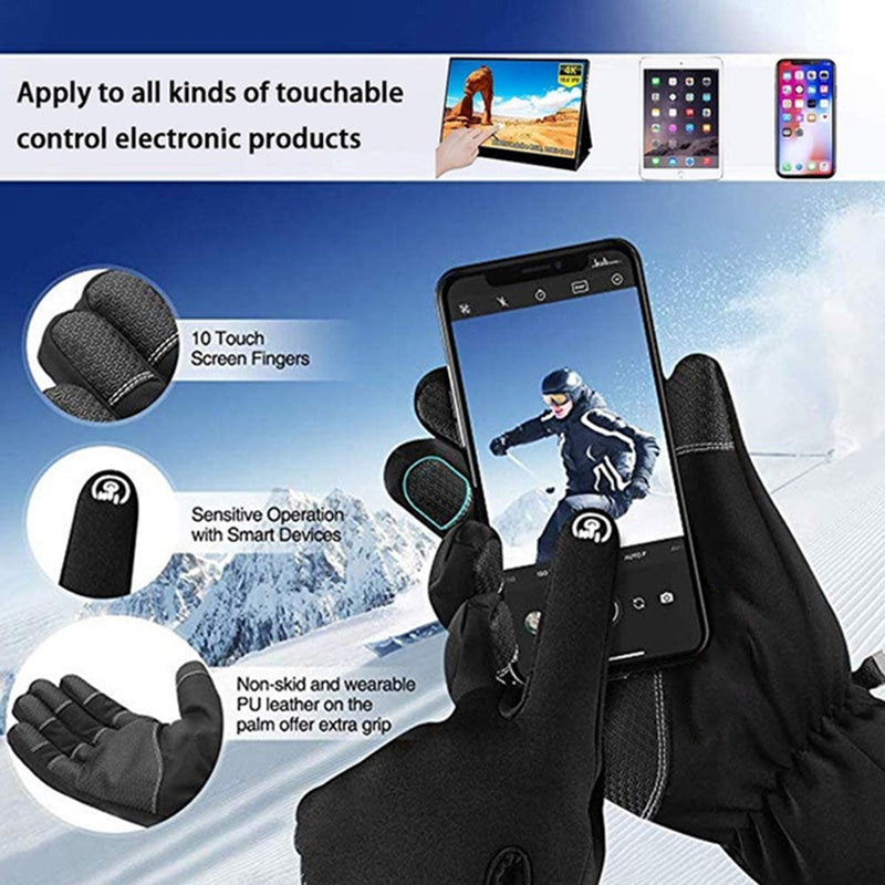 Waterproof Windproof Warm Cycling Ski Sports Gloves for Women & Men