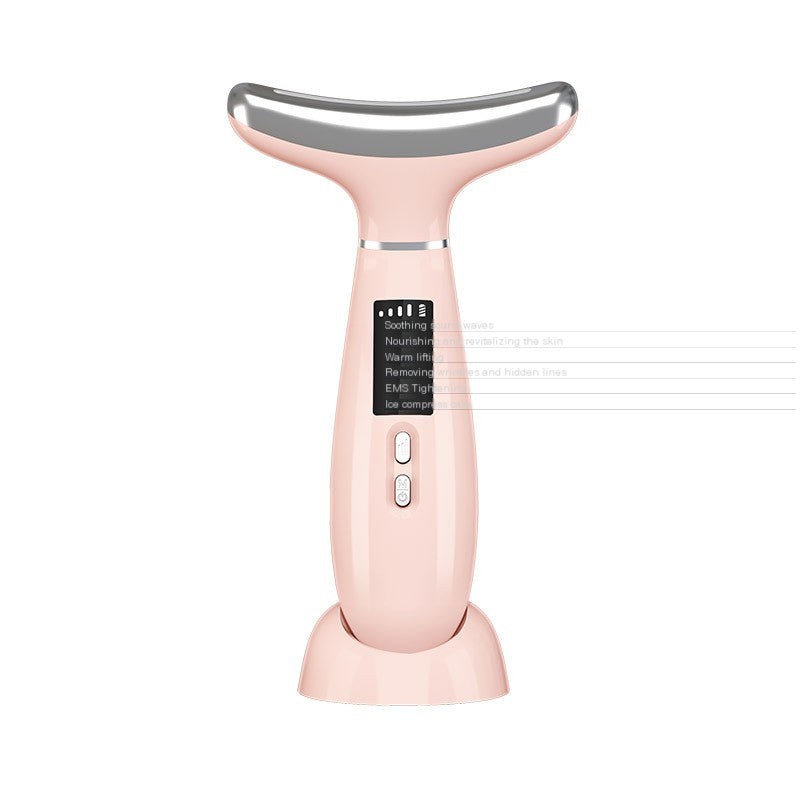 Micro-current skin rejuvenation lifting tightening neck instrument negative ion vibration heating desalination neck grain neck grain instrument source factory